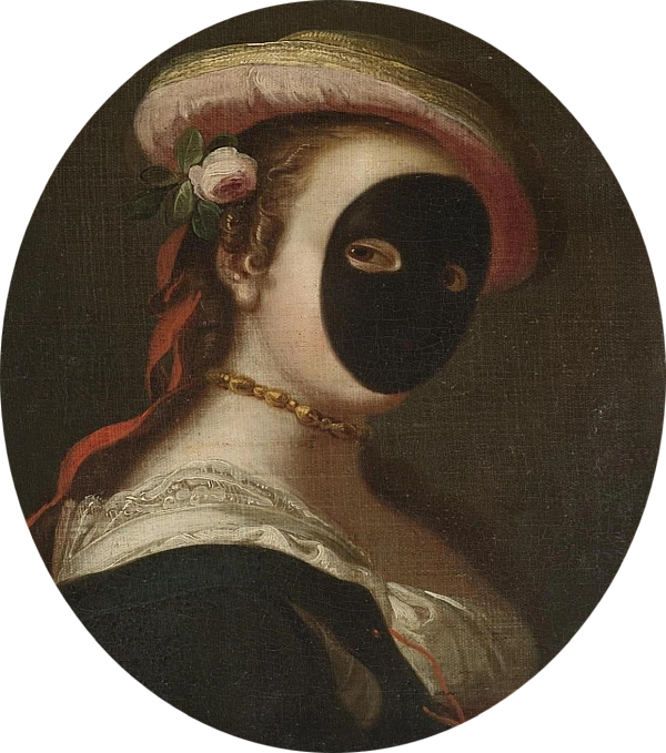Dame mit Moretta-Maske